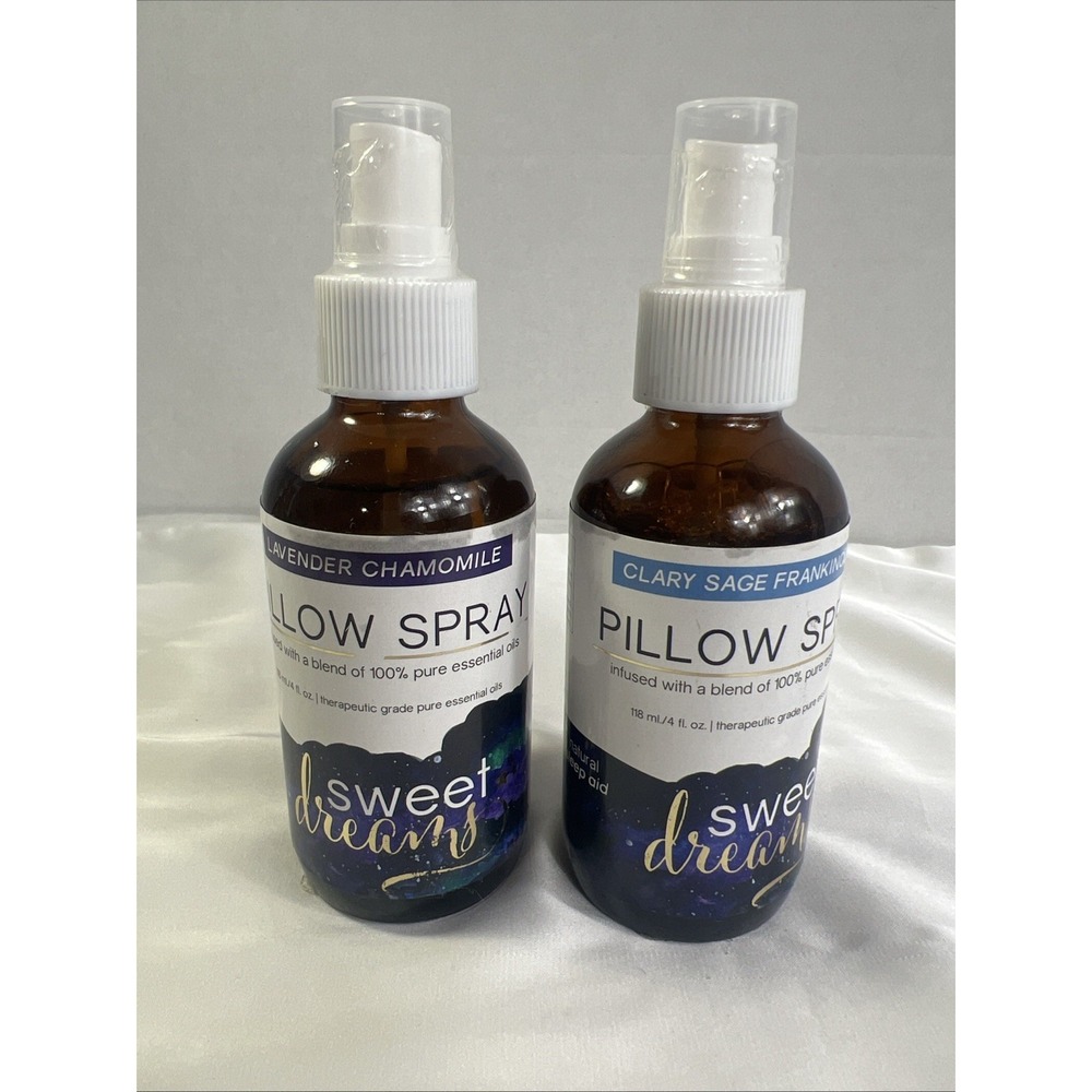 Lot 2 Aromatherapy Pillow Spray Mists SWEET DREAMs Lavender & SageEssential Oils